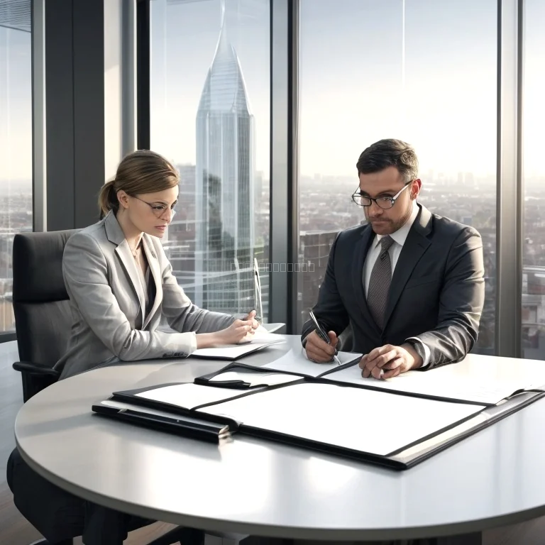 Lawyer reviewing real estate contract